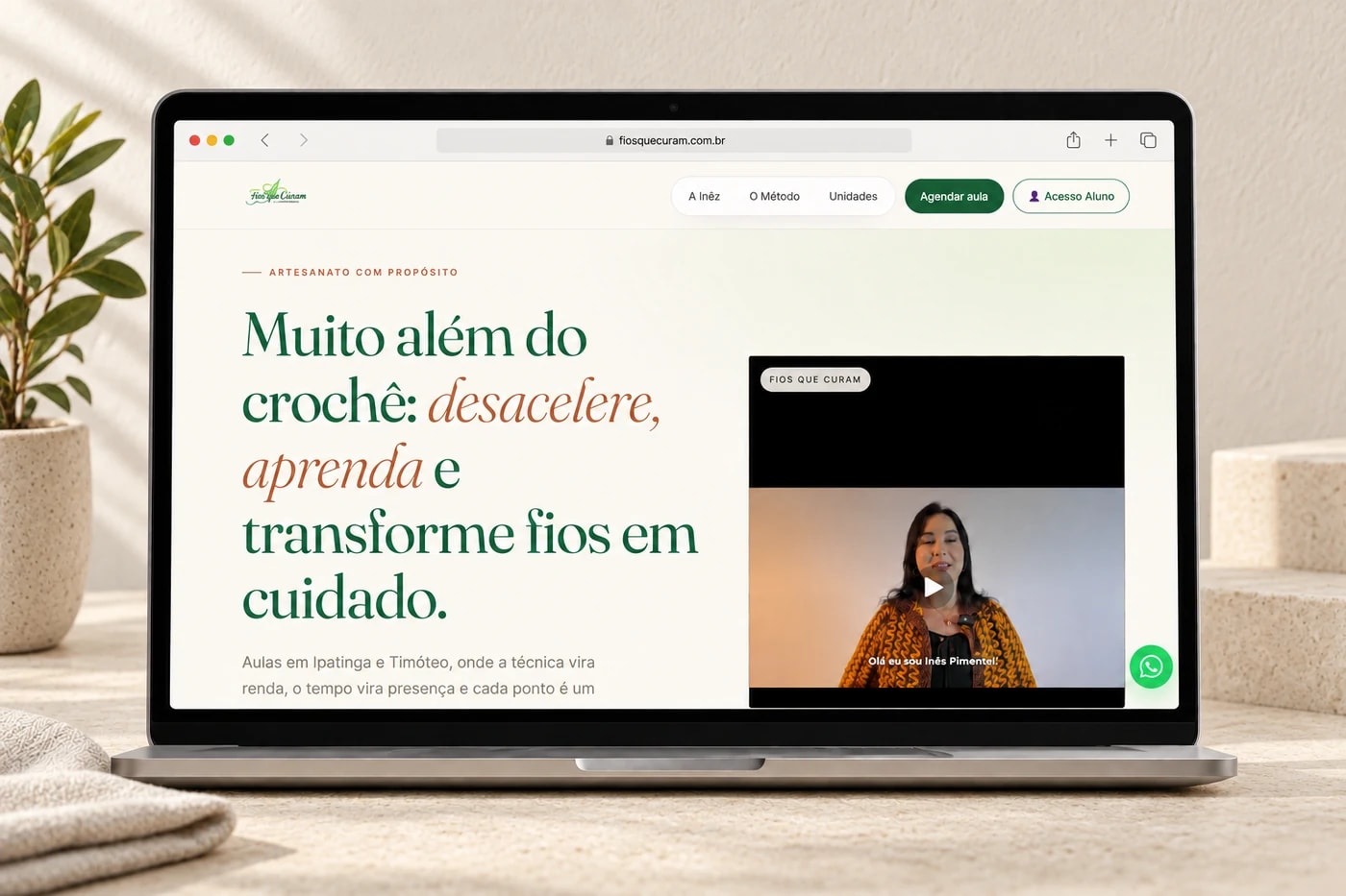 Site da escola Fios que Curam